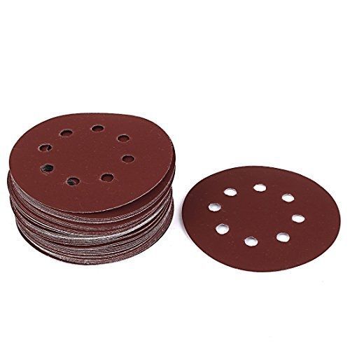 Uxcell 5inch dia 800 grit 8 holes sanding disc sandpaper 50pcs for sale