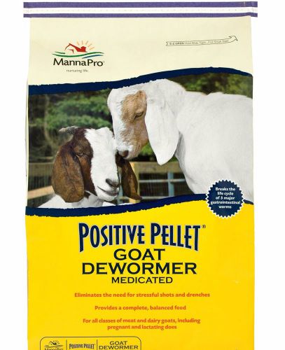 Manna pro positive pellet medicated goat dewormer, 6 lb.  for all goat classes for sale