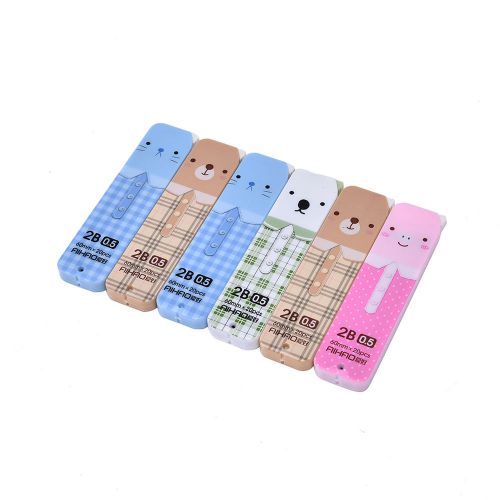 1 BOX (20pcs) Cute Bear 2B Lead Refills Tube 0.7mm Case Mechanical Pencils BBCA