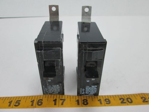 Lot of 2 Siemans Circuit Breakers 20 AMP BL 1 Pole Electrical Replace SKU I3 CS