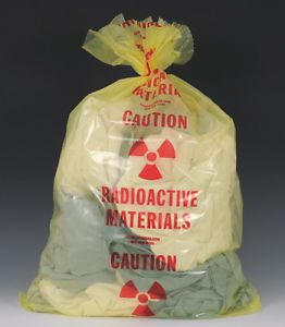 38&#034; x 63&#034; Radioactive Waste Trash Bags (4 mil) (100 Bags)