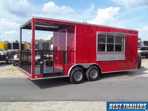 2017 8x20 bbq porch enclosed concession trailer vending 8 x 20 electrical w sink for sale