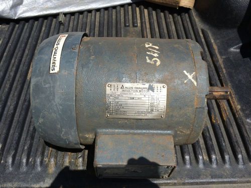 Allis-Chalmers 3 Phase Electric Motor 5 HP Model 613