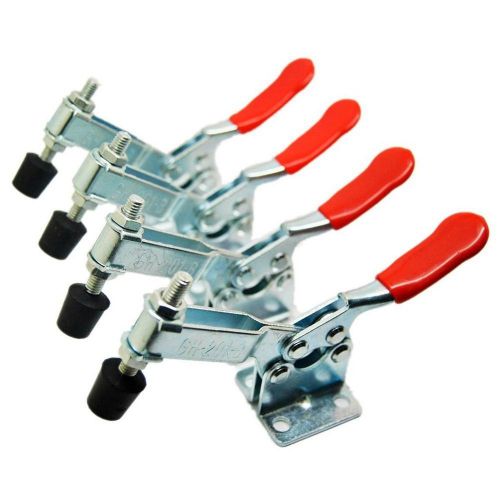 E-ting new 4 pcs hand tool toggle clamp 201b antislip red horizontal clamp 20... for sale