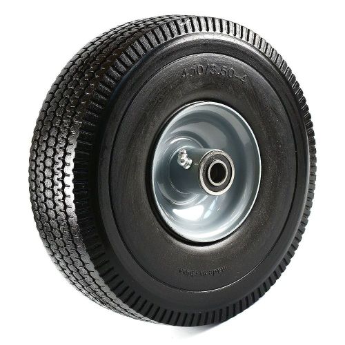 Nk heavy duty solid rubber flat free tubeless hand truck/utility tire wheel 4... for sale