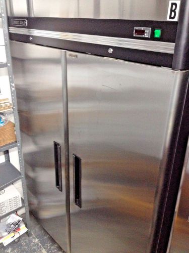 Maxx cold stainless steel 2-door fridge [mcrt-49fd] for sale
