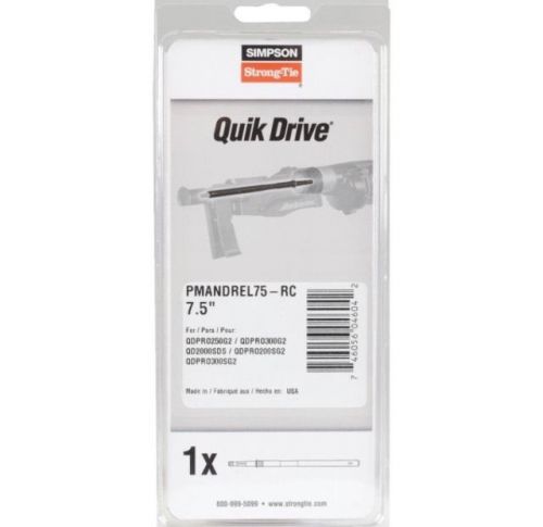 NEW Quik Drive PMANDREL75-RC Replacement Mandrel for G2