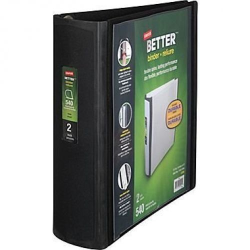 2 Inch Staples Better View Binder with D-Rings, Black