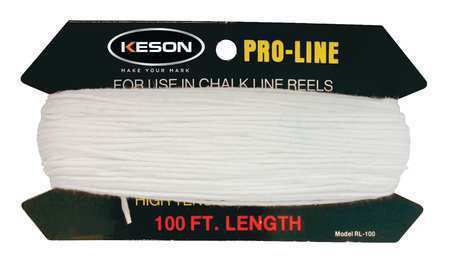 Replacement Chalk Line, 100 ft.,White, Keson, RL100