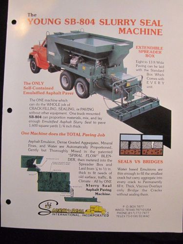 YOUNG SB-804 SLURRY MACHINE &amp; SS-15 ASPHALT EMULSION PLANT AND EQUIPMENT 1975