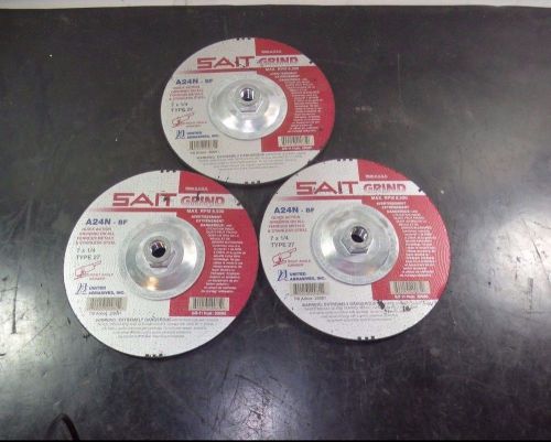 Sait Depressed Center Wheels, QTY 3, Type 27, 7&#034; x 1/4&#034; 5/8-11&#034;, 20085 |KS3|