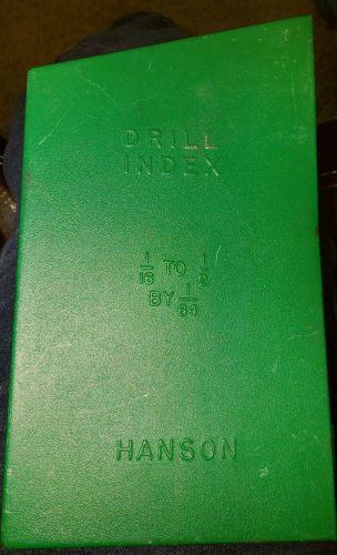 Vintage Hanson Drill Index 1/16 to 1/2 by 1/64