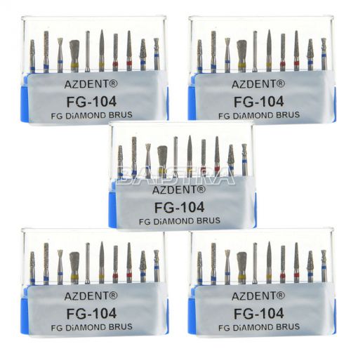 20 Packs AZDENT Dental Inlay Preparation Diamond burs kit 10Pcs/Kit FG-104 Blue