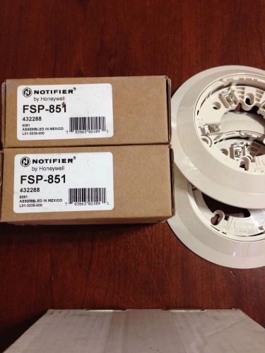Notifier FSP-851. Quantity Of 2. Bases Included!  Addressable Smoke Detector.