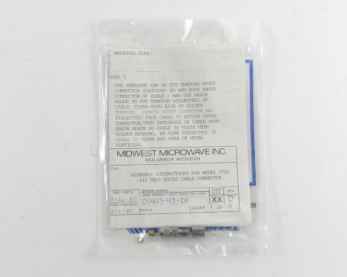 Midwest Microwave Model 3MM-2725-00-141-02 Coax Connector