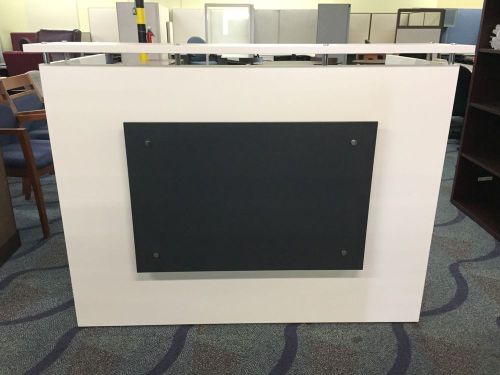 5 Ft Reception Desk White And Charcoal