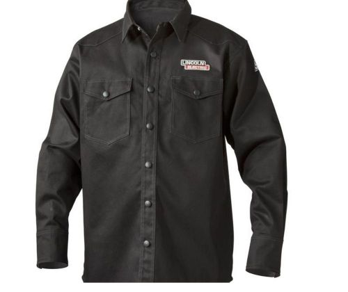 Lincoln Black Fire Retardant FR Welding Shirt Size Large K3113-L