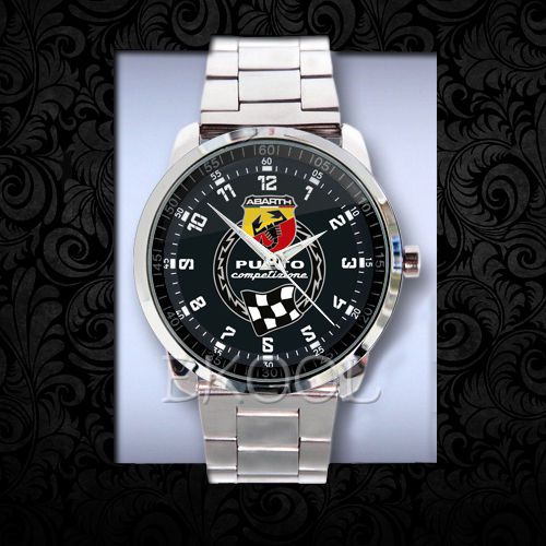 New 749 fiat abarth punto logo design on sport metal watch for sale