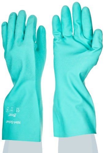 SHOWA 730 Nitrile Glove, Flock-Lined, Chemical Resistant, 15 mils Thick, 13&#034;