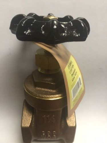 1-1/4&#034; brass gate valve non-rise stem brand new  mint  200 wog for sale
