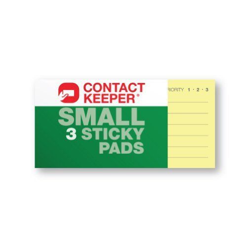 Contact Keeper Business Cards &amp; Notes Holder Refill, Small 3 Sticky Pads