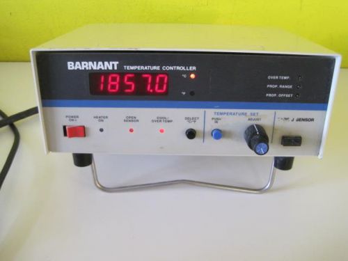 BARNANT TEMPERATURE CONTROLLER MODEL 600-6870 TYPE J SENSOR 12 AMP USED