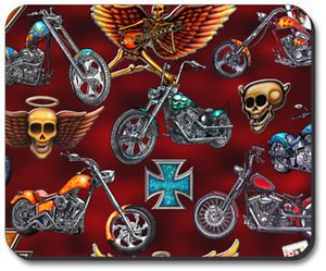 Choppers &amp; Skulls Mouse Pad - By Art Plates® - MP-643