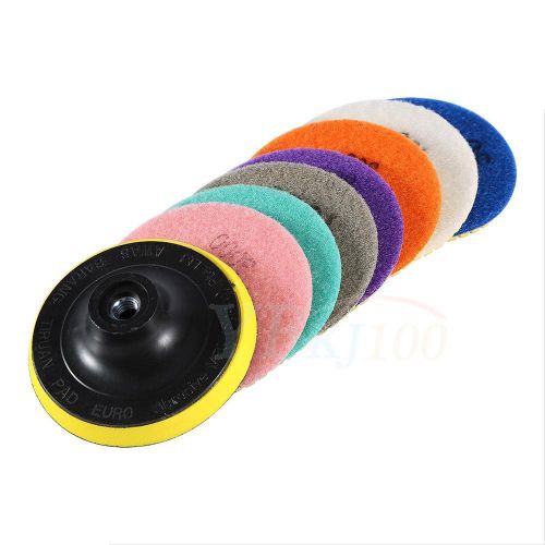 Wet/Dry Diamond Polishing Pads 4&#034; inch Granite Concrete Marble Glass Sanding