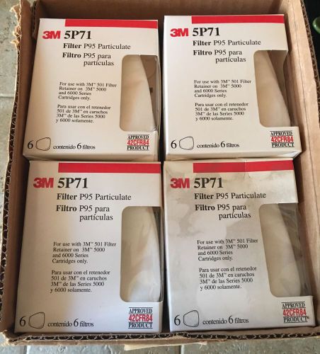 3m respirator particulate filter 5000/6000 series card of 6 lot of 4 for sale