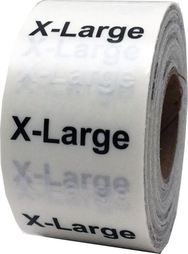 InStockLabels X-Large Modern Style Clothing Size Stickers 1.25 x 5 Inch 125 A...