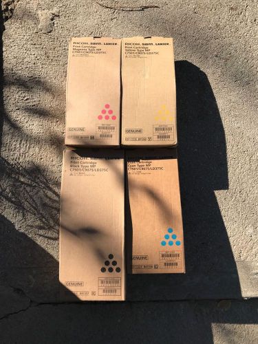 (4) Ricoh Savin C7501/C9075/LD375C Magenta Yellow Black Cyan Toner Cartridges