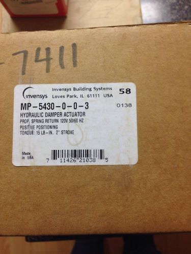 Invensys (siebe) hydraulic damper actuator mp-5430 120 volt new for sale
