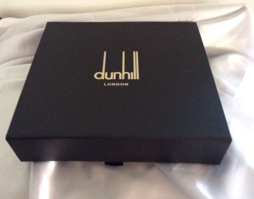 DUNHILL LONDON Black Gift Box 10.5&#034; X9.5&#034; X2.5&#034;.Magnet Clasp.Good Display Item.