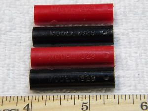 Lot of 4, Pomona 1829 Standard Banana Plug Splice, 2 Red+2 Black.  NEW-NOS