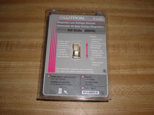 LUTRON AYLV-600PH-IV Ariadni Toggle 450W Low-Voltage 1-Pole Dimmer Ivory SWITCH
