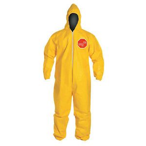 TYCHEM QC COVERALL YELLOW ZIP FT SG HD ELA WRIST QC127SYL2X001200  - 1 Each