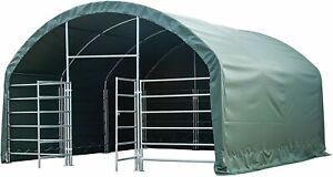 TMG 20x20 Livestock Corral Shelter (w/17oz. PVC Cover)