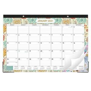2021 Desk/Wall Calendar Pad 12 Months 22&#034;x17&#034; Jan 2021-Dec 2021 Colorful PRETTY