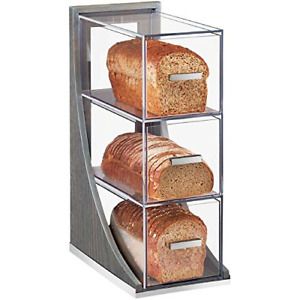 Cal Mil Ashwood Collection – Bread Case – 6.5W x 13D x 20.25H – Gray-Washed Oak,