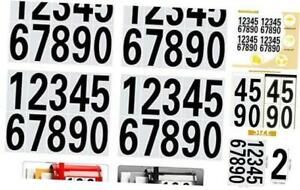 40 Pieces Reflective Mailbox Number Sticker Decal Adhesive 3 Inch White, Black