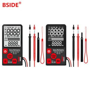 BSIDE AC/DC Voltage Current Meter Tester Large LCD Digital Smart Multimeter