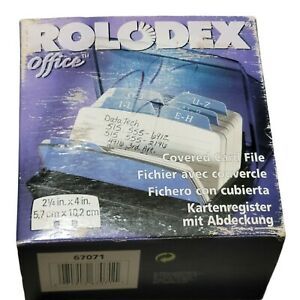 Rolodex Office Covered Card File Holder 2.25x4 Address Phone Number New Open Box