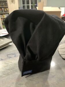 CHEF HAT BLACK CLOTH ONE SIZE FIT ALL FREE SHIPPING