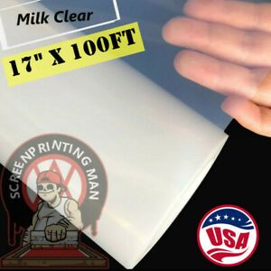 17&#034; x 100FT CALCA Waterproof Inkjet Milky Transparency Film for Screen Printing