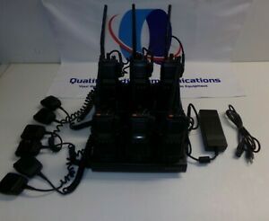 SIX Vertex Standard VX-924-DO-5 136-174 MHz VHF Two Way Radio w Six Bank Charger