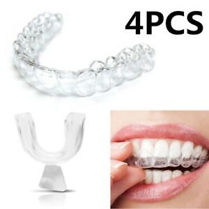 4pcs Silicone Night Mouth Guard for Teeth Clenching Grinding Dental Bite Sleep A