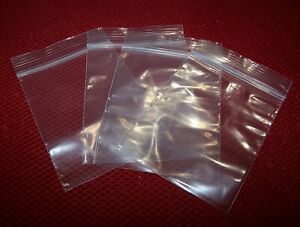 3&#034;x 4&#034; Clear 2 Mil Zip Lock Bags Poly Plastic Reclosable Seal Mini Small 1,000ct