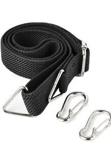 Marcobrothers 48 Inch Black Flat Bungee Cord with Hooks