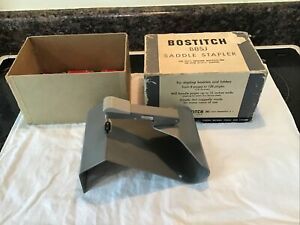 Vintage Bostich Saddle Stapler B8SF With Box &amp; Staples For Booklets &amp; Folders