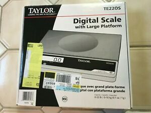 22 lb Taylor TE22OS Digital Portion Control Kitchen Scale with Oversize Platform